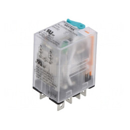Releu Electromagnetic Industrial DPDT 24VDC 20A 277VAC cu Soclu | Electronic-mag.ro | Componente Electronice