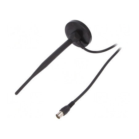 Antenă DAB/DVB-T 7dBi cu Magnet și Cablu 2m | Electronic-mag.ro | Componente Electronice