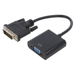 Convertor D-Sub 15pin HD la DVI-D 0,2m Negru | Electronic-mag.ro | Componente Electronice