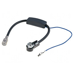 Amplificator antenă; ISO soclu,ISO mufă în unghi; 0,3m; 12VDC
