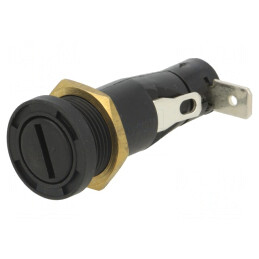 Clemă Siguranțe Panou Neagră 6,3x32mm 16A 250V | Electronic-mag.ro | Componente Electronice