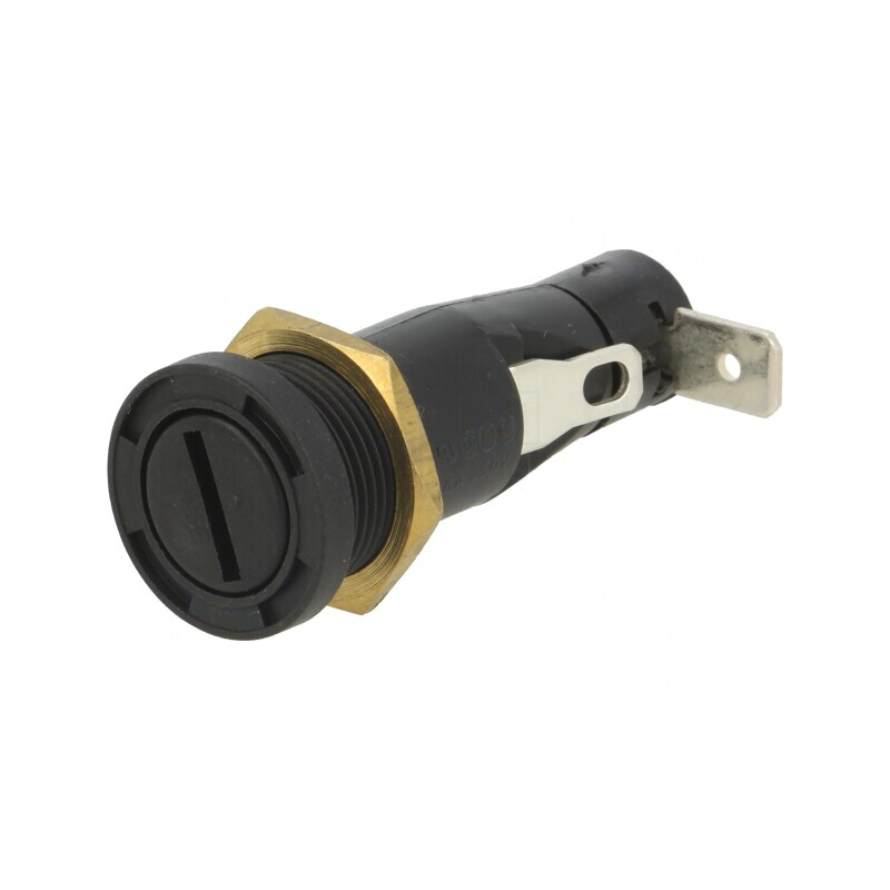 Clemă Siguranțe Panou Neagră 6,3x32mm 16A 250V | Electronic-mag.ro | Componente Electronice