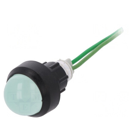Lampă LED verde 230VAC Ø13mm cablu 300mm | Electronic-mag.ro | Componente Electronice