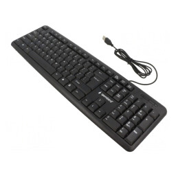Tastatură USB Neagră cu Cablu 1,5m Layout US | Electronic-mag.ro | Componente Electronice