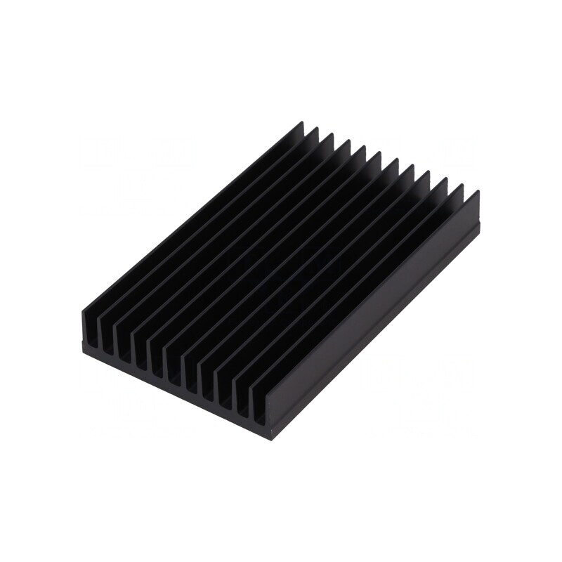 Radiator Extrudat cu Aripioare Negru 100mm x 59,69mm | Electronic-mag.ro | Componente Electronice