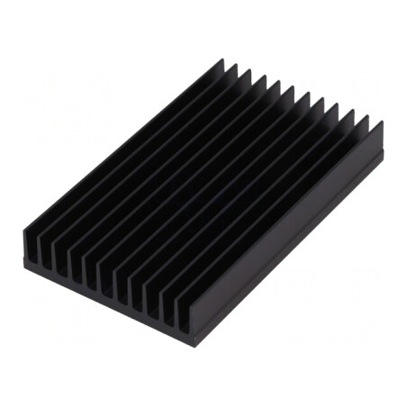 Radiator Extrudat cu Aripioare Negru 100mm x 59,69mm | Electronic-mag.ro | Componente Electronice