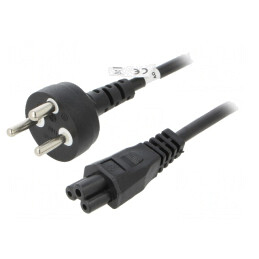 Cablu Alimentare IEC C5 2m Negru 10A 250V | Electronic-mag.ro | Componente Electronice