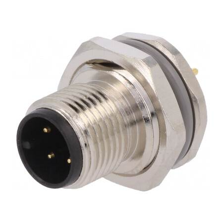 Soclu M12 4-PIN tată IP67 250V | Electronic-mag.ro | Componente Electronice
