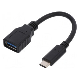 Cablu OTG USB 3.2 Negru 150mm 15W 3A | Electronic-mag.ro | Componente Electronice