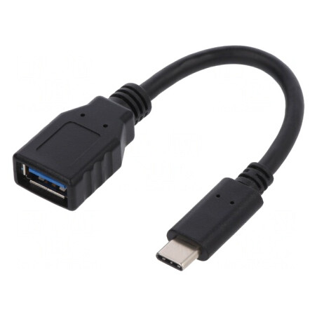 Cablu OTG USB 3.2 Negru 150mm 15W 3A | Electronic-mag.ro | Componente Electronice