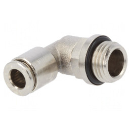 Racord push-in 90° alamă nichelată 0,95-16bar | Electronic-mag.ro | Componente Electronice