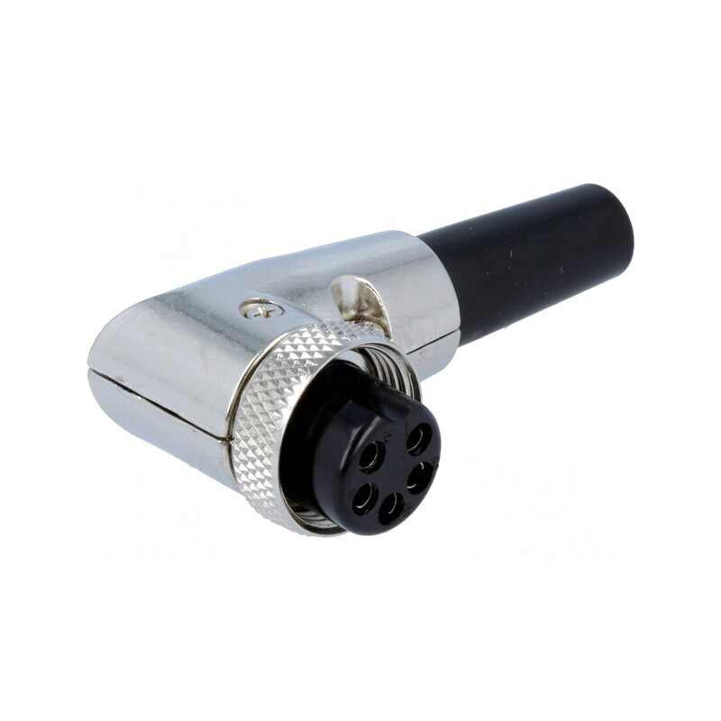 Mufă Microfon Mamă 5 PIN 90° 6mm | Electronic-mag.ro | Componente Electronice