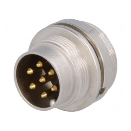 Conector M16 Soclu Tată 7 PIN 5A 250V IP40 0,75mm2 | Electronic-mag.ro | Componente Electronice