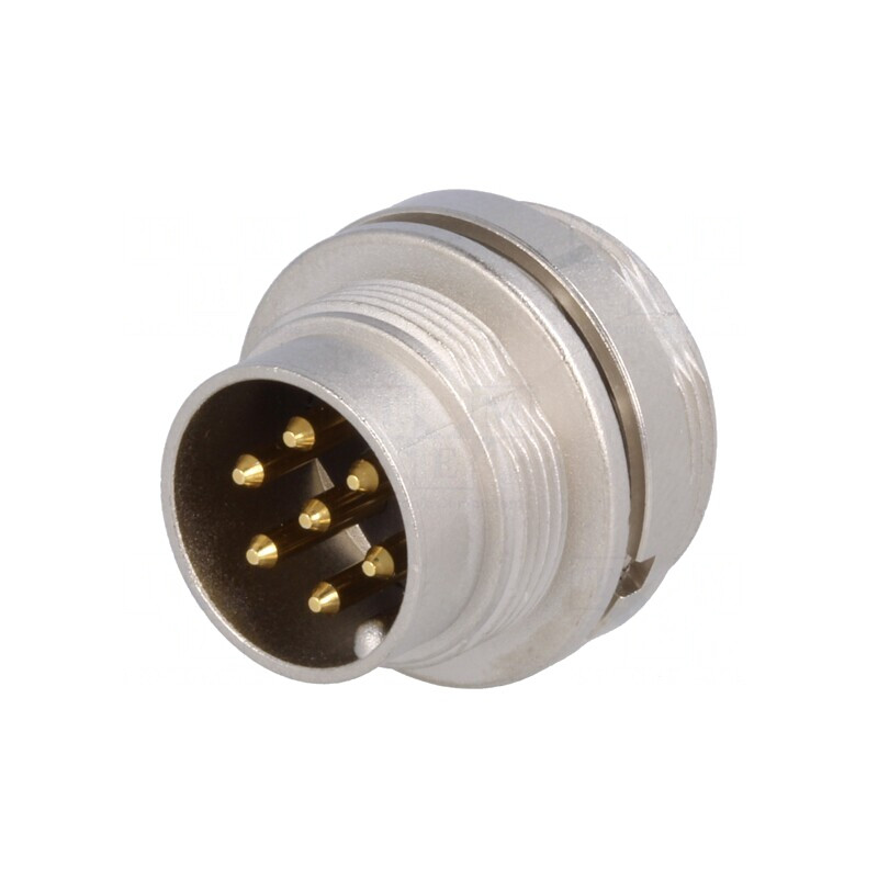 Conector M16 Soclu Tată 7 PIN 5A 250V IP40 0,75mm2 | Electronic-mag.ro | Componente Electronice