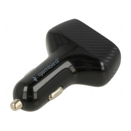 Încărcător USB Dual 12-24V Negru | Electronic-mag.ro | Componente Electronice