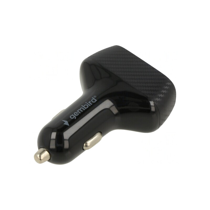 Încărcător USB Dual 12-24V Negru | Electronic-mag.ro | Componente Electronice