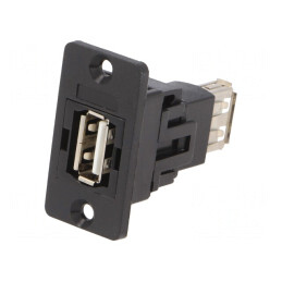 Adaptor USB A dublu SLIM USB 2.0 aurit 29mm | Electronic-mag.ro | Componente Electronice