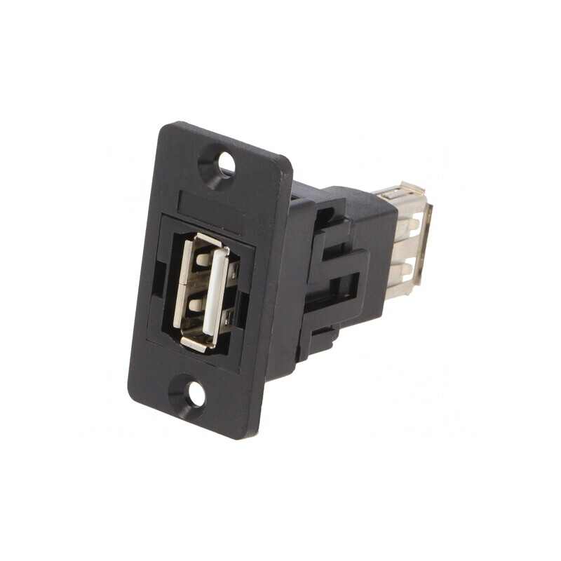 Adaptor USB A dublu SLIM USB 2.0 aurit 29mm | Electronic-mag.ro | Componente Electronice