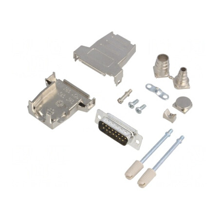 Mufă D-Sub 15 PIN tată cablu neagră | Electronic-mag.ro | Componente Electronice