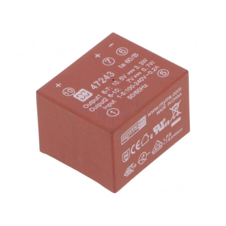 Convertor AC/DC 4,7W 10,5VDC | Electronic-mag.ro | Componente Electronice
