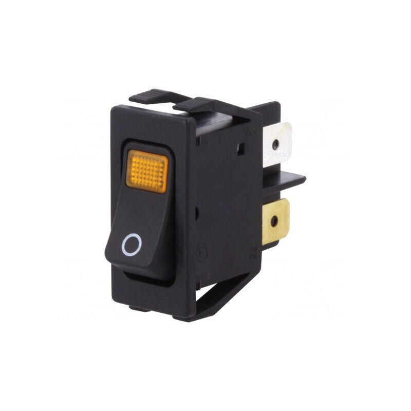 Întrerupător Basculant ON-OFF 16A Negru IP40 cu Bec 230V | Electronic-mag.ro | Componente Electronice
