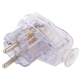 Conector alimentare AC 2P PE 250V 16A pe cablu