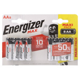 Baterie alcalină AA 1.5V nereîncărcabilă 8 buc MAX | Electronic-mag.ro | Componente Electronice