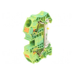 Conector Îmbinare Șine 0,5-25mm2 1 Piste 2 Borne Galben-Verde | Electronic-mag.ro | Componente Electronice