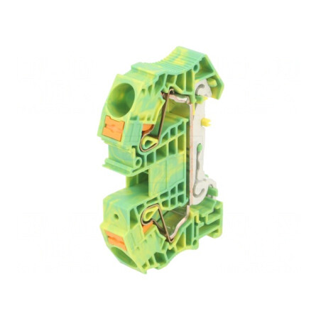 Conector Îmbinare Șine 0,5-25mm2 1 Piste 2 Borne Galben-Verde | Electronic-mag.ro | Componente Electronice