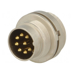 Conector M16 Soclu Tată 8PIN 5A 60V IP40 | Electronic-mag.ro | Componente Electronice