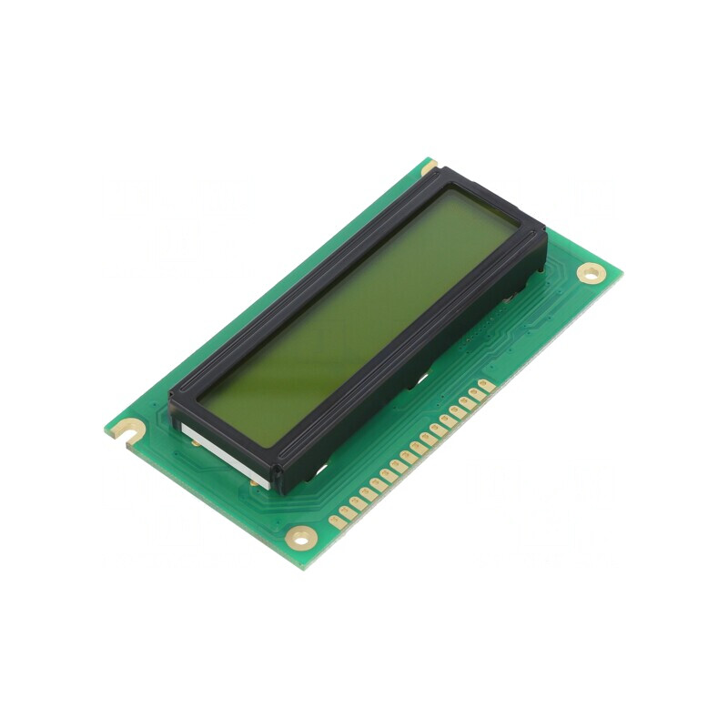 Afişaj LCD Alfanumeric 16x2 Galben-Verde | Electronic-mag.ro | Componente Electronice