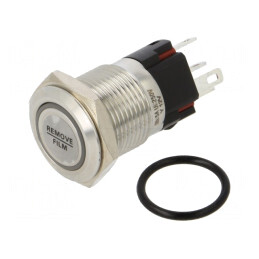 Comutator anti-vandalism galben SPDT 0,5A/220VAC IP40 | Electronic-mag.ro | Componente Electronice