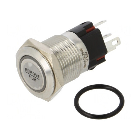 Comutator anti-vandalism galben SPDT 0,5A/220VAC IP40 | Electronic-mag.ro | Componente Electronice