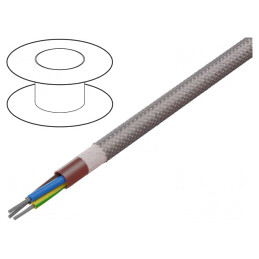 Cablu Siliconic Flexibil 3G1mm2 60-180°C Maro-Roșu