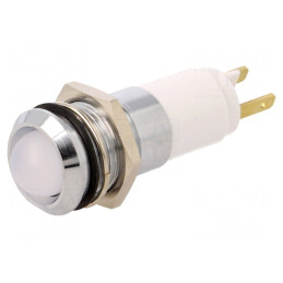 Lampă de control LED albă Ø14,2mm 12-14V | Electronic-mag.ro | Componente Electronice