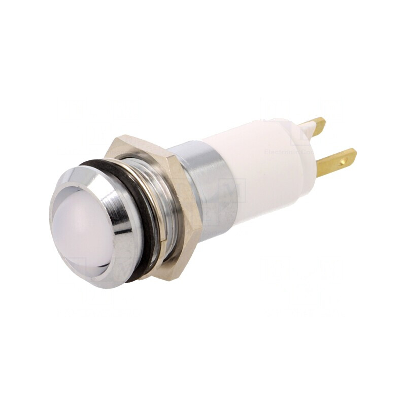 Lampă de control LED albă Ø14,2mm 12-14V | Electronic-mag.ro | Componente Electronice