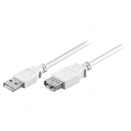 Cablu USB 2.0 A-A 5m Alb 480Mbps
