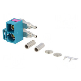 Soclu Antenă Fakra Unghi Dublu Verde | Electronic-mag.ro | Componente Electronice