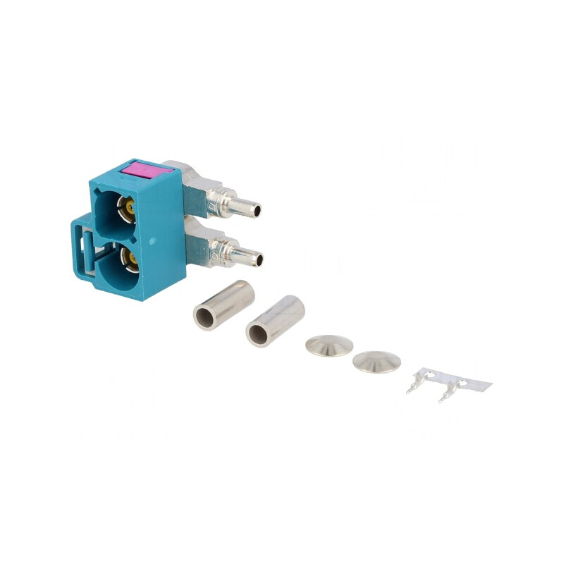 Soclu Antenă Fakra Unghi Dublu Verde | Electronic-mag.ro | Componente Electronice