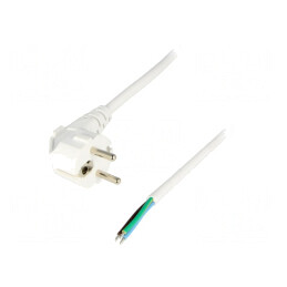 Cablu electric 3x1,5mm2 cu ştecăr unghiular 3m | Electronic-mag.ro | Componente Electronice