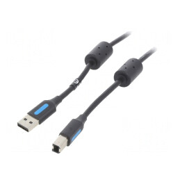 Cablu USB 2.0 A-B 10m Negru