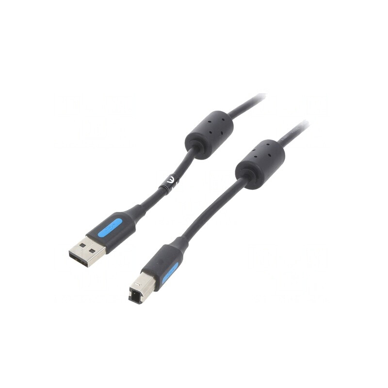 Cablu USB 2.0 A-B 10m Negru | Electronic-mag.ro | Componente Electronice