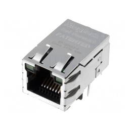 Soclu RJ45 ecranat cu LED și PoE 8p8c | Electronic-mag.ro | Componente Electronice