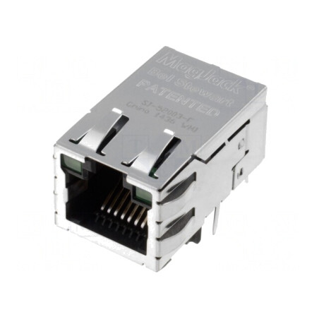 Soclu RJ45 ecranat cu LED și PoE 8p8c | Electronic-mag.ro | Componente Electronice