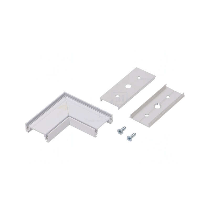 Conector 90° Alb Aluminiu SURFACE14 | Electronic-mag.ro | Componente Electronice