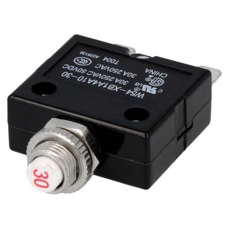 Întrerupător de Supracurent 250VAC 50VDC 30A SPST-NC | Electronic-mag.ro | Componente Electronice