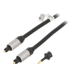 Cablu Toslink Aurit Negru 1,5m | Electronic-mag.ro | Componente Electronice