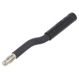 Adaptor Banană 4mm Nichelat Negru 25A Priză