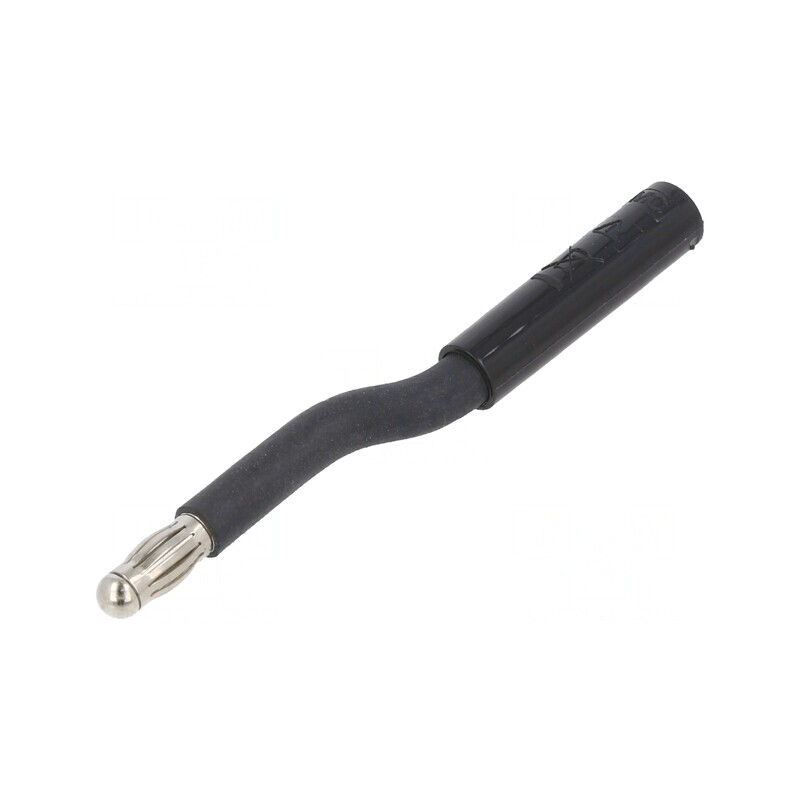 Adaptor Banană 4mm Nichelat Negru 25A Priză | Electronic-mag.ro | Componente Electronice