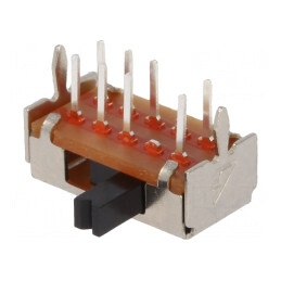 Comutator Glisant 3 Positii 0.2A 12VDC PCB THT | Electronic-mag.ro | Componente Electronice